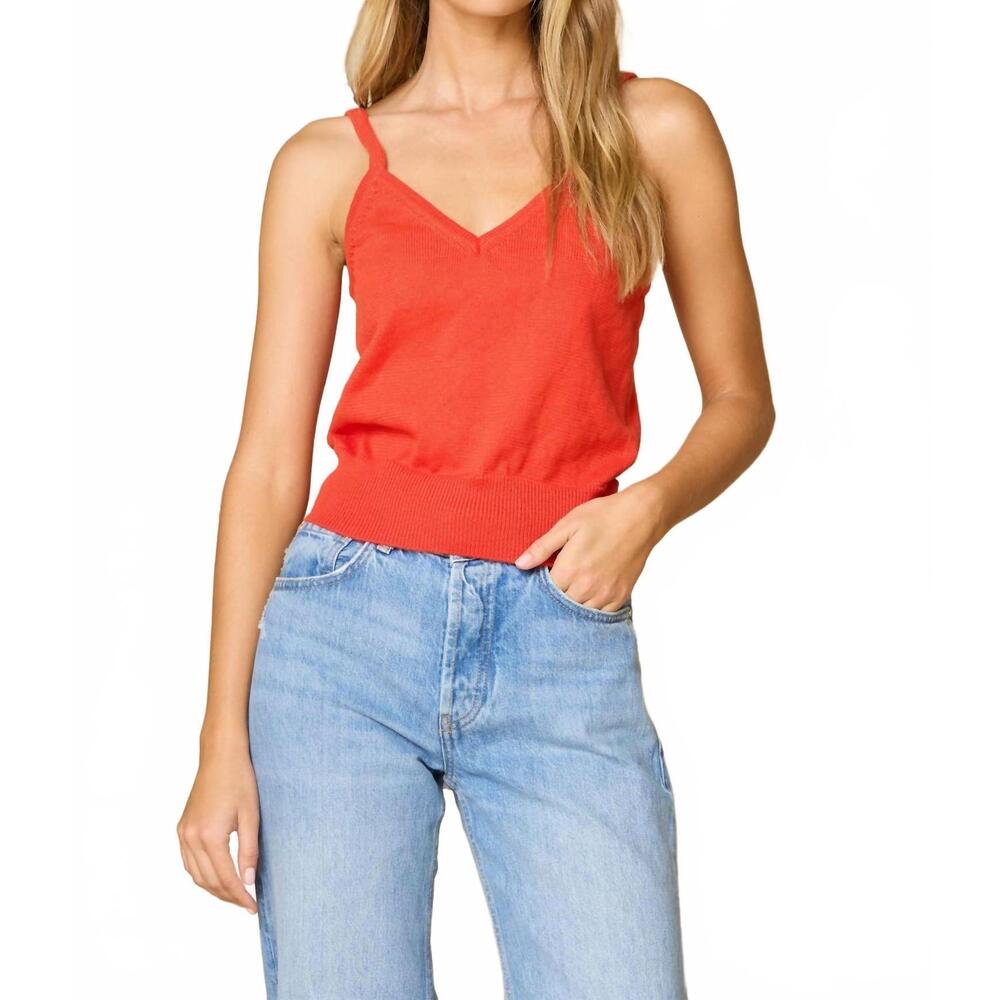 NEW STITCHES & STRIPES racine tank in red